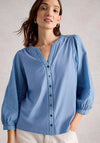 White Stuff Daisy Dobby Blouse, Blue