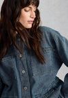 White Stuff Button Up Denim Jacket, Blue