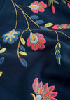 White Stuff Floral Embroidered Sweatshirt, Navy