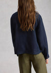 White Stuff Isabel Linen Button Up Jacket, Navy