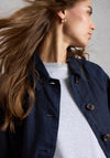 White Stuff Isabel Linen Button Up Jacket, Navy
