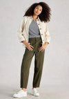 White Stuff Aubrey Barrel Cotton Trousers, Green