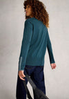 White Stuff Olive Long Sleeve Crew Neck Jumper, Teal Blue