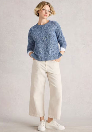 White Stuff Victoria Yarn Stitch Jumper, Blue