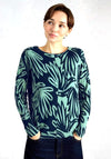 White Stuff Olive Printed Round Neck Jumper, Green