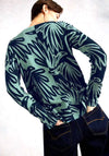 White Stuff Olive Printed Round Neck Jumper, Green