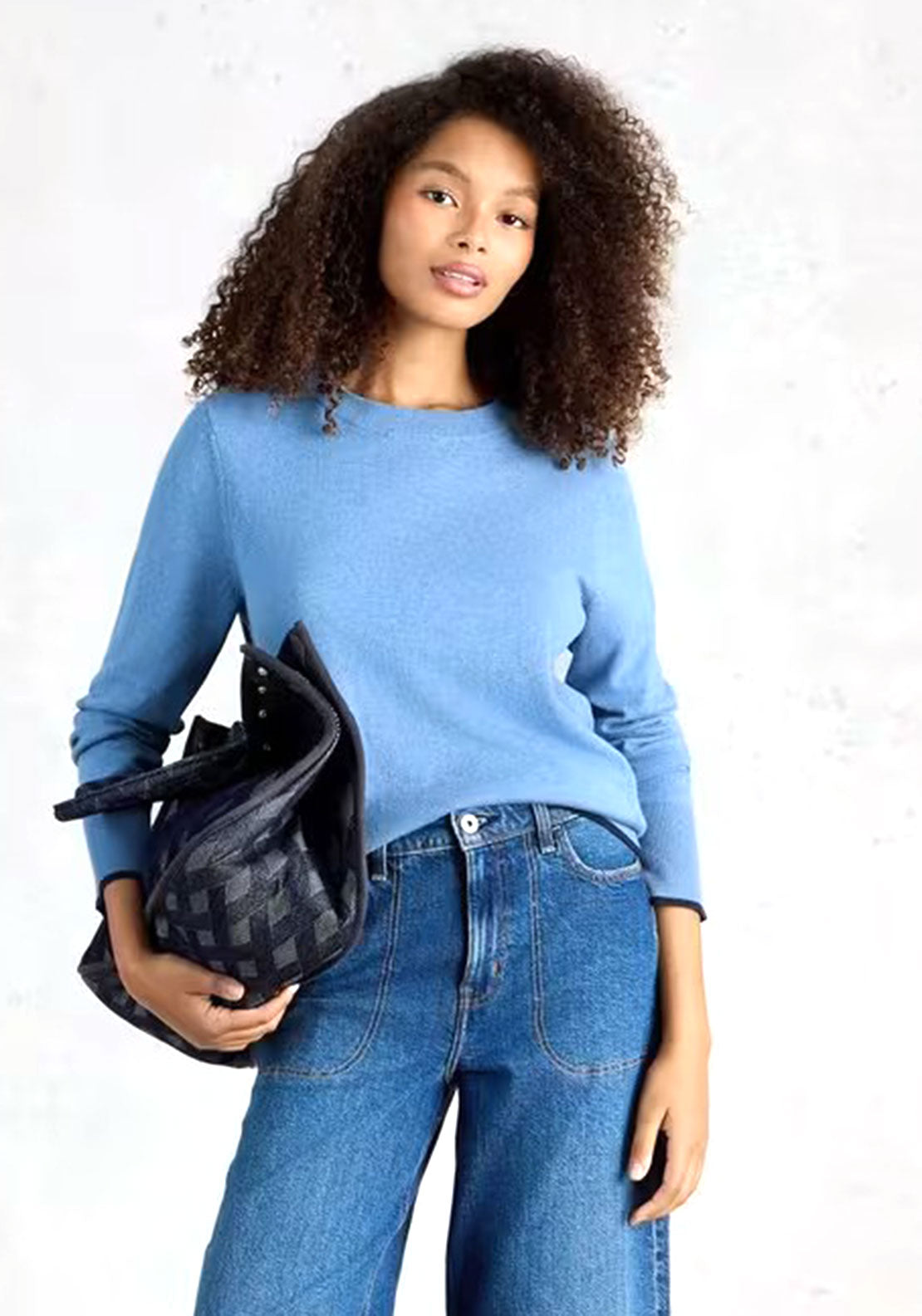White Stuff Katie Crew Neck Jumper, Blue