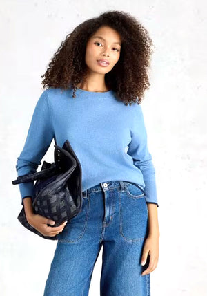 White Stuff Katie Crew Neck Jumper, Blue