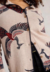 White Stuff Lulu Print Cardigan, Beige