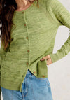 White Stuff Lulu Twist Knitted Cardigan, Green