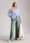 White Stuff Sophie Jacquard Striped Shirt, Blue