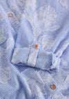 White Stuff Sophie Jacquard Striped Shirt, Blue