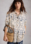 White Stuff Lydia Collared Graphic Print Shirt, Cream