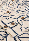 White Stuff Lydia Collared Graphic Print Shirt, Cream