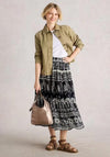 White Stuff Abigail Midi Skirt, Navy Print