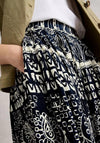 White Stuff Abigail Midi Skirt, Navy Print