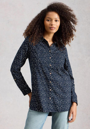 White Stuff Sophie Collared Shirt, Navy