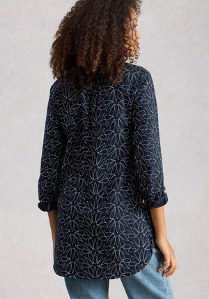 White Stuff Sophie Collared Shirt, Navy