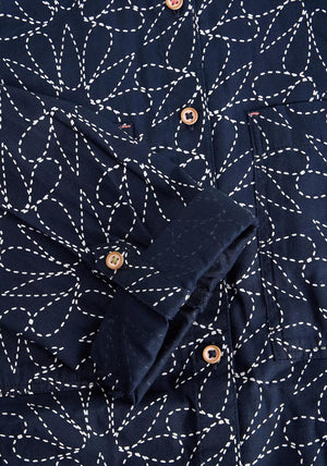 White Stuff Sophie Collared Shirt, Navy