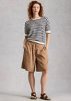 White Stuff Holly Knit Short Sleeve Sweater, Ivory & Navy