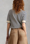 White Stuff Holly Knit Short Sleeve Sweater, Ivory & Navy