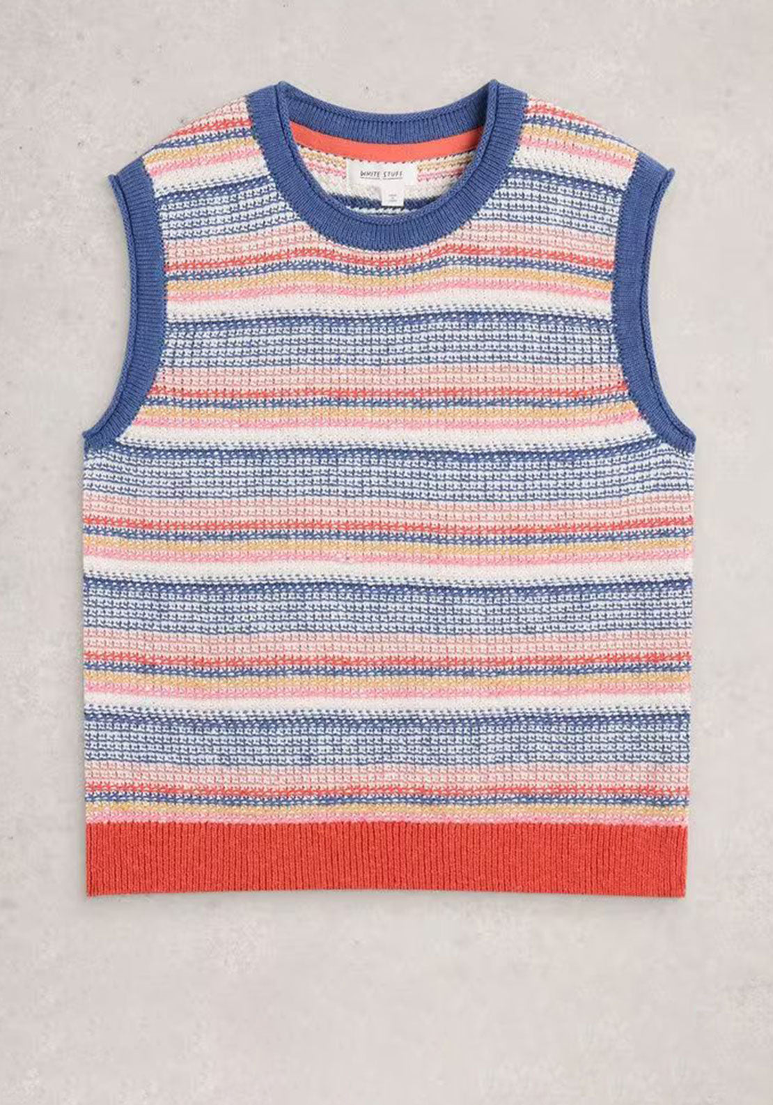 White Stuff Tara Sleeveless Knit Vest, Multi-Coloured