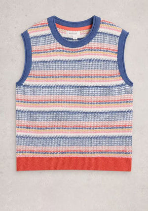 White Stuff Tara Sleeveless Knit Vest, Multi-Coloured