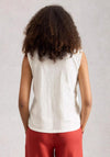 White Stuff Peony Sleeveless T-Shirt, White