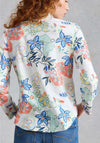 White Stuff Annie Jersey Printed Shirt, Blue Multi