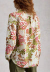 White Stuff Sophie Long Sleeve Geometric Floral Shirt, Green Multi