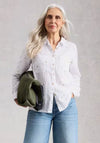 White Stuff Sophie Collared Heart Print Shirt, White