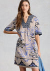 White Stuff Ash Notch Neck Dress, Blue