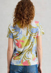 White Stuff Abbie Crew Neck Printed T-Shirt, Blue Multi