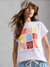 White Stuff Beach Graphic Print T-Shirt, White Multi
