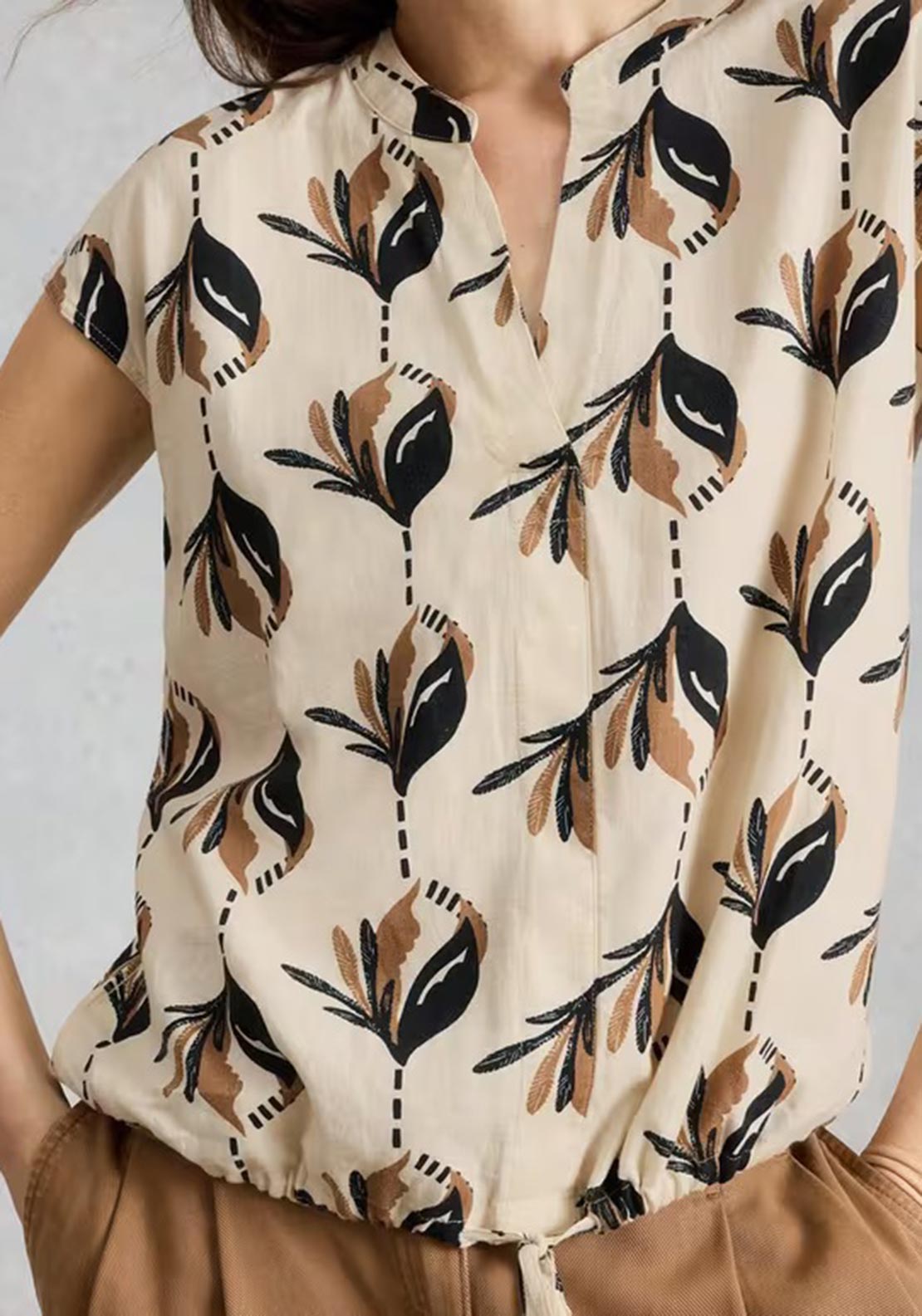White Stuff Nicole Linen Blend Sleeveless Top, Beige