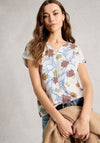 White Stuff Nelly Notch Neck Top, White Muti