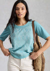 White Stuff Weaver Abstract Print Blouse, Blue