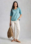 White Stuff Weaver Abstract Print Blouse, Blue