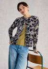 White Stuff Lulu Printed Crewneck Cardigan, Navy