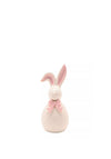 EASTER EGG WITH BUNNY PINK BOW FIGURINE