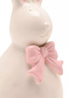 EASTER EGG WITH BUNNY PINK BOW FIGURINE