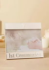 FAITH HOPE ENAMEL SILVER FRAME 1ST COMMUNION