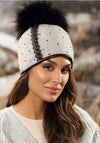 Willi Zoti Rhinestone Pom Pom Hat, Grey