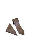 William Turner Birdseye Design Tie & Pocket Square, Brown