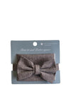 William Turner Linen Texture Bow Tie & Pocket Square, Greige