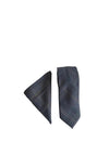 William Turner Check Tie & Pocket Square, Forest Grey