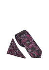 William Turner Paisley Tie & Pocket Square, Maroon