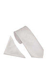 William Turner Paisley Tie & Pocket Square, Ivory