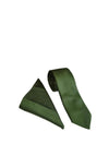 William Turner Plain Twill Tie & Pocket Square, Fir Green