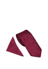 William Turner Wedding Paisley Tie & Pocket Square, Berry